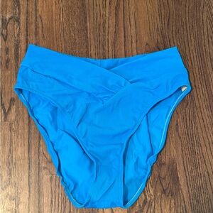 Women’s Vintage Blue High-Waist Swim Bottom